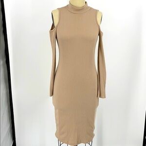 Forever 21 long Body con bare cold  shoulder dress SZ S